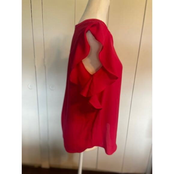 Banana Republic Size Small Women's Cap Sleeve Blouse Pink - Picture 2 of 5